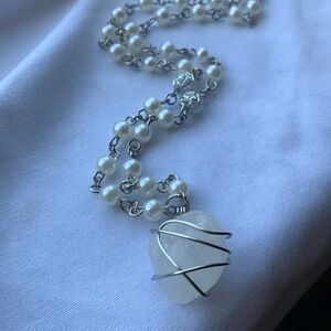 Agate Crystal headed necklace